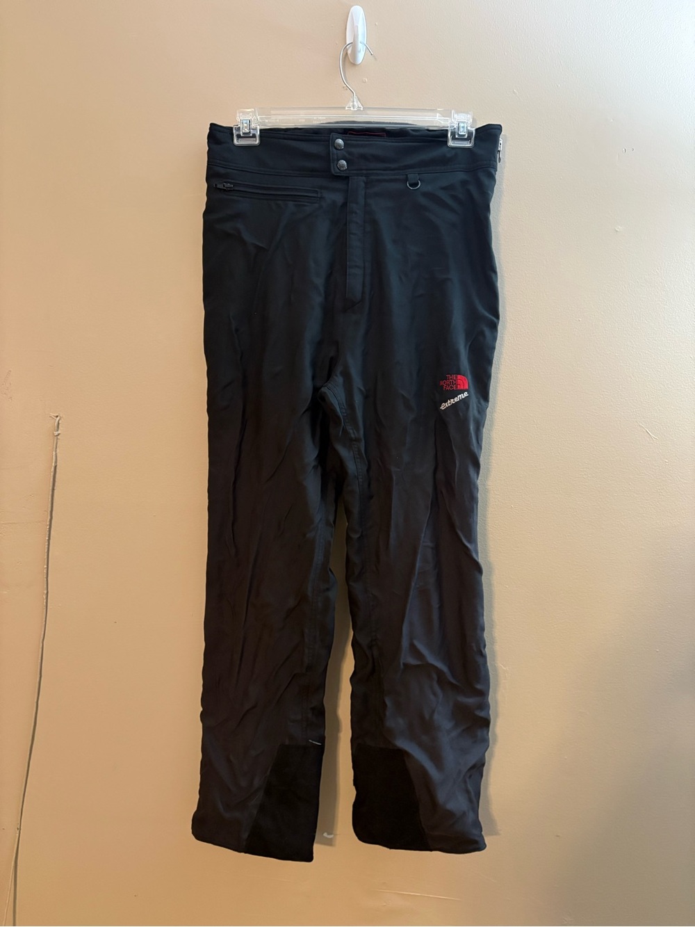 The North Face Men's Black Outdoor Softshell Pants with Red Logo